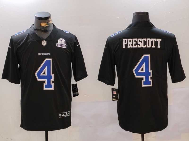 Men's Dallas Cowboys #4 Dak Prescott Black Throwback With 1960 Patch Vapor Untouchable Limited Stitched Jersey,We sell and wholesale Men's Dallas Cowboys #4 Dak Prescott Black Throwback With 1960 Patch Vapor Untouchable Limited Stitched Jersey on line form chian!